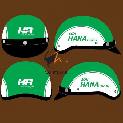 Mũ bảo hiểm quảng cáo son hana